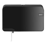Quartz Black Duo Toiletrolhouder Coreless